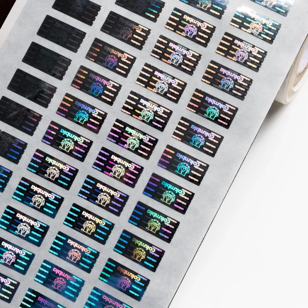 Hologram Stickers compared with standard labels for product security and authentication